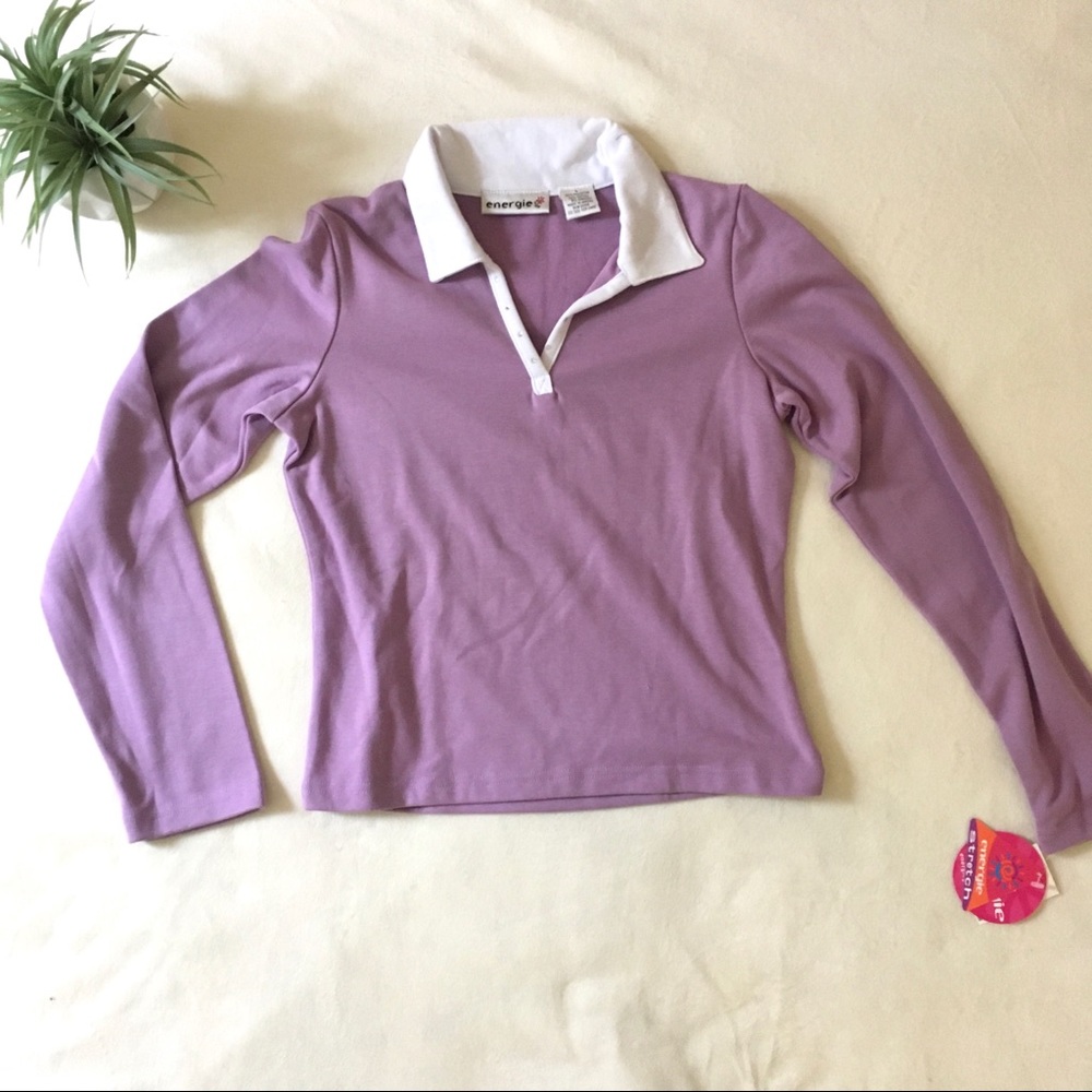 NWT Energie • Kid’s Lavender Collared Long Sleeve